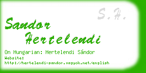 sandor hertelendi business card