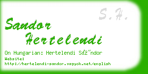 sandor hertelendi business card